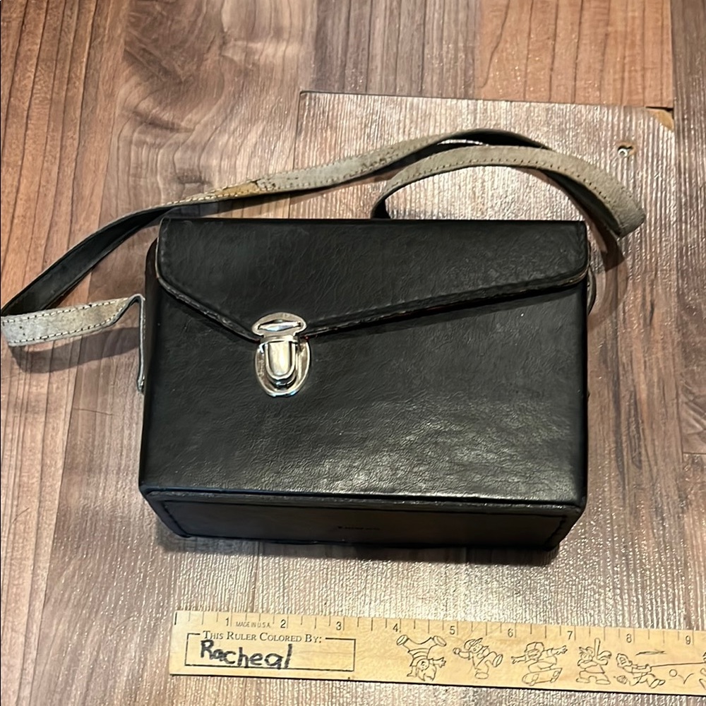 Vintage Leather Hard Camera Bag Case Made in Taiwan